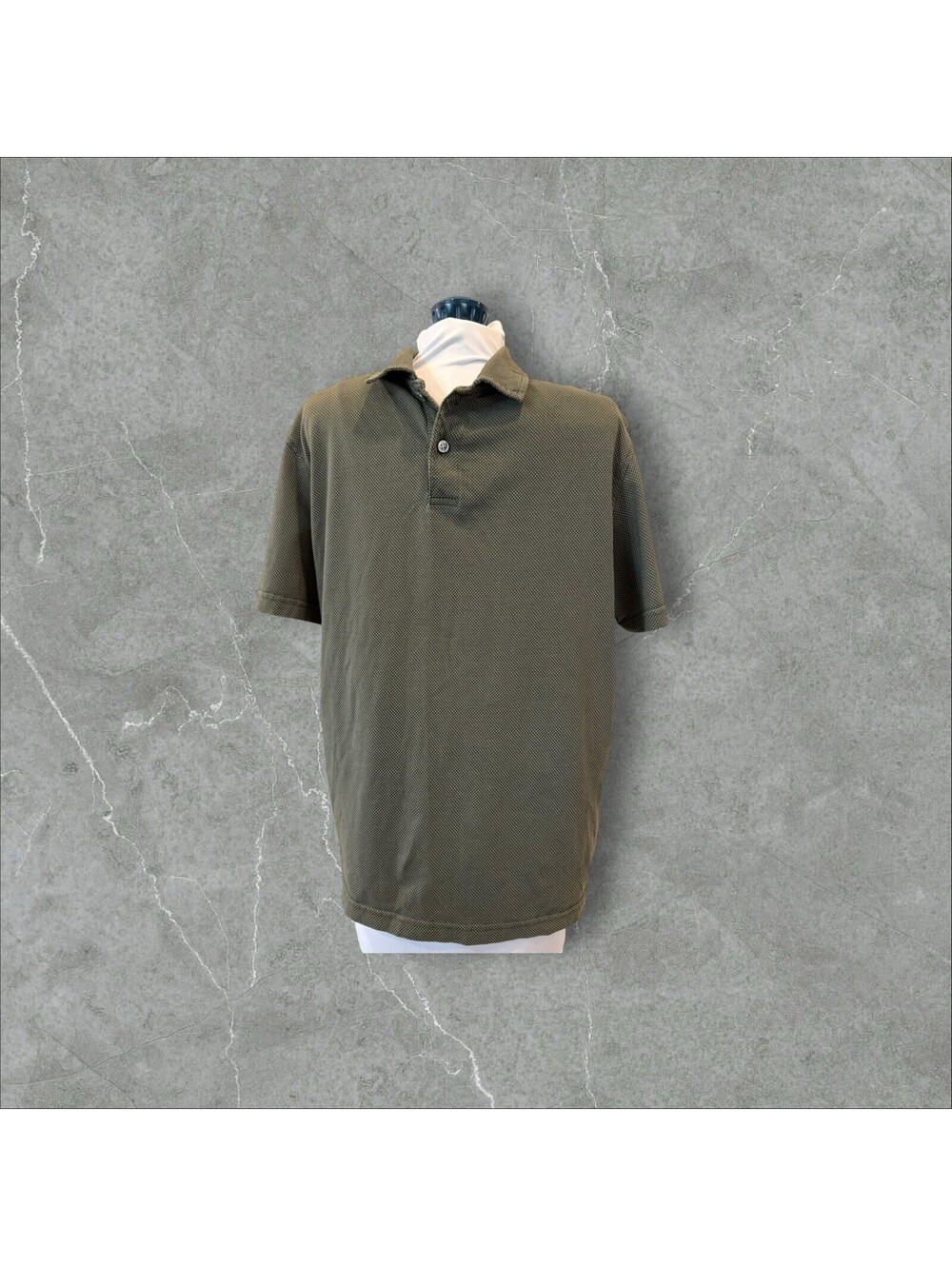 Men's Van Heusen Microcheck Polo - Pocket - Short Sleeve - Medium